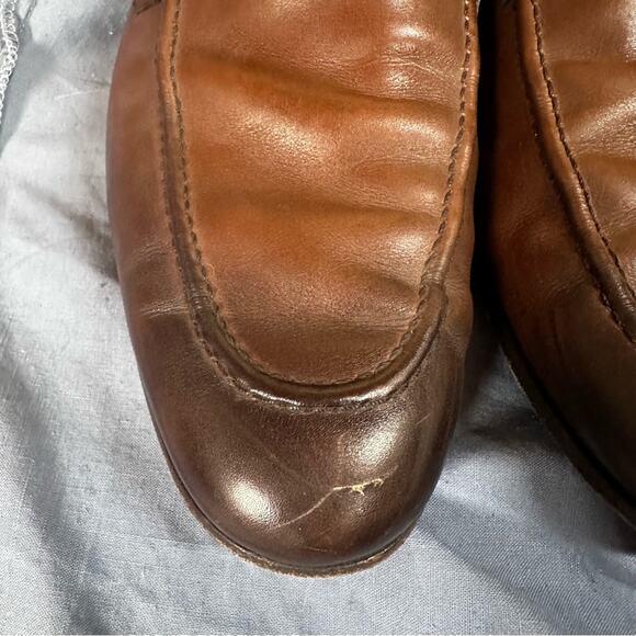 Gucci Jordaan Brown Leather Loafer Gold Horsebit Hardware Size 9 Men's - Picture 6 of 10